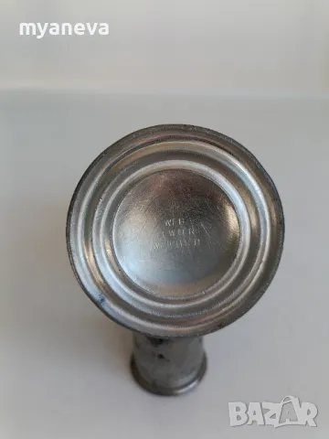 Vintage , калаено шише за парфюми с печат ( pewter weighted , калаено тегло ) , снимка 7 - Антикварни и старинни предмети - 48732884