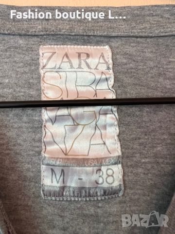 ZARA Дамска сива тениска М размер 38 🩶, снимка 3 - Тениски - 46054913