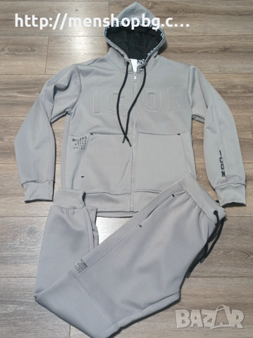 Мъжки екип код 01 - сив, снимка 2 - Спортни дрехи, екипи - 53215041