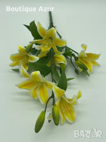 Изкуствени стръкове с лилии, снимка 4 - Изкуствени цветя - 50307411