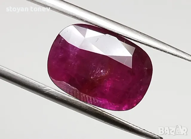 Голям ненагряван рубин в страхотен цвят - 7.08кт.! Сертификат! Нов!, снимка 1