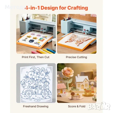 НОВ Режещ Плотер за рязане на стикери, хартия, картон или винил 30см с USB и Bluetooth 5000 дизайна , снимка 5 - Други машини и части - 54206214