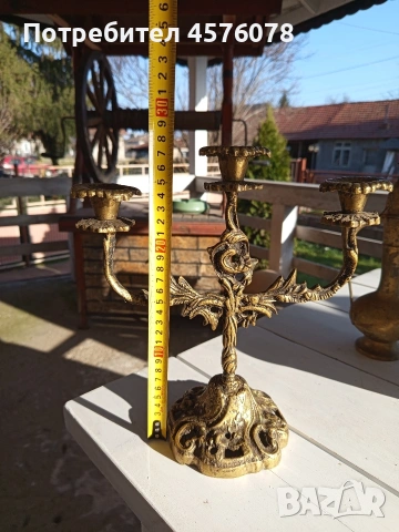 Масивни старинни ръчно изработени свещници