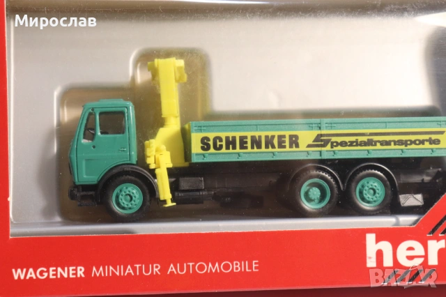 HERPA H0 1/87 MERCEDES АВТОКРАН МОДЕЛ КАМИОН, снимка 2 - Колекции - 53372404