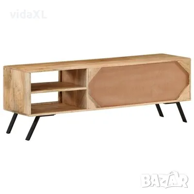 vidaXL ТВ шкаф, 110x30x40 см, мангово дърво масив（SKU:328312）, снимка 2 - Шкафове - 49390989