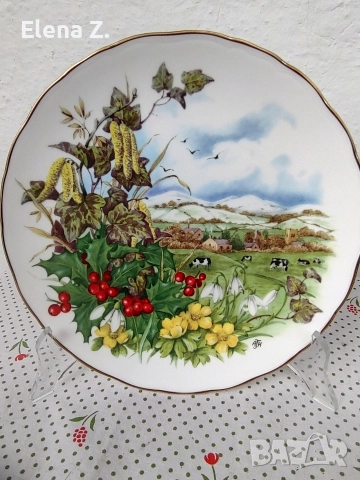 Три красиви декоративни чинии Royal Albert - As the seasons unfold, снимка 11 - Декорация за дома - 52917431