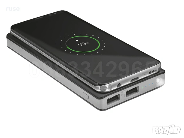 НОВИ! Външна батерия 8000mAh с фунцкия за безжично зареждане на телефон, снимка 3 - Външни батерии - 54220523