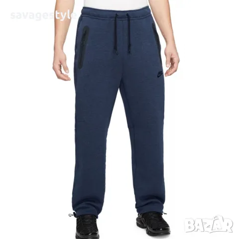 Мъжко спортно долнище NIKE Tech Fleece Open-Hem Sweatpants Blue, снимка 1 - Спортни дрехи, екипи - 47997330