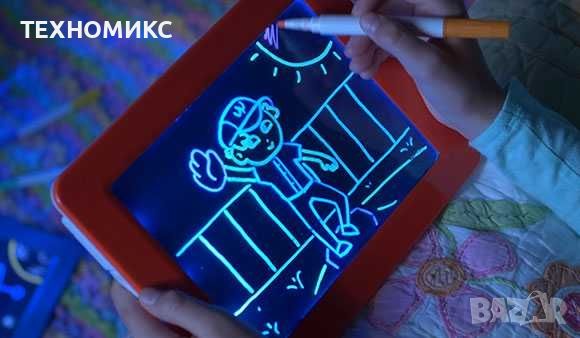 Светещ неонов таблет за рисуване  Magic Pad

, снимка 7 - Образователни игри - 45236760