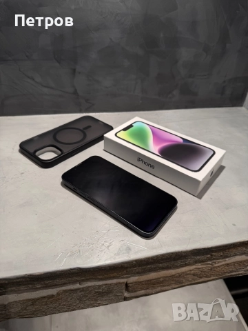 КАТО ЧИСТО НОВ Iphone 14 128 GB Midnight + подарък, снимка 5 - Apple iPhone - 52774300