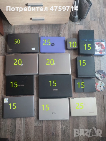 Лаптопи Работещи/неработещи, конзоли и компютри, снимка 2 - Части за лаптопи - 53987283