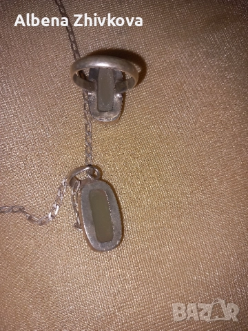 колие с пръстен, снимка 5 - Пръстени - 51998276