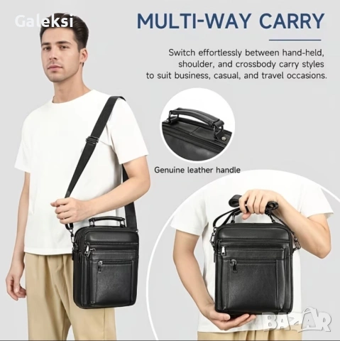 Мъжка луксозна кожена чанта Montreal* Премиум/Селективна -18% Промоция!, снимка 11 - Чанти - 53408345