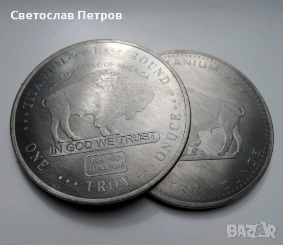 Титан монета 1 OZ 31гр.