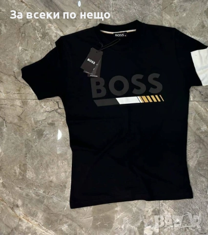 Hugo Boss Мъжка Черна Тениска👕Мъжка Блуза С Къс Ръкав В Черен Цвят Код Mens P.291