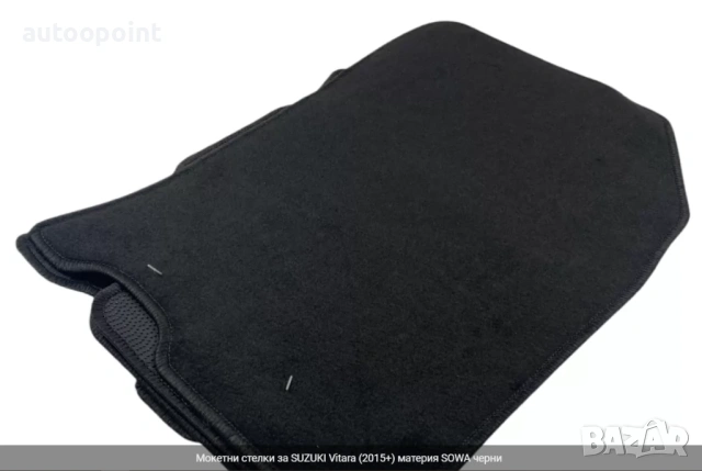 Мокетни стелки за SUZUKI Vitara (2015+) материя SOWA черни Petex, снимка 2 - Аксесоари и консумативи - 53884485