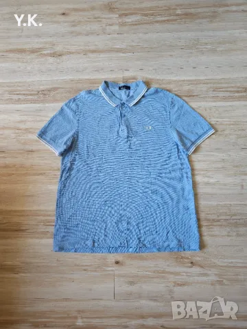 Оригинална мъжка тениска с яка Fred Perry, снимка 1 - Тениски - 46882480