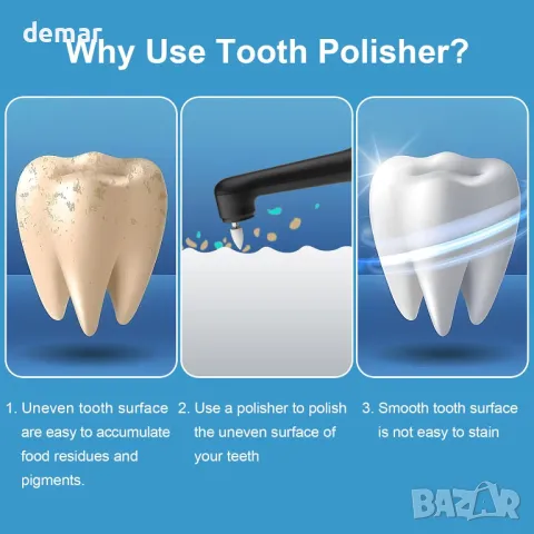 Комплект за избелване на зъби, полираща машина с 5 режима, LED светлина, IPX6, снимка 3 - Други - 49546778