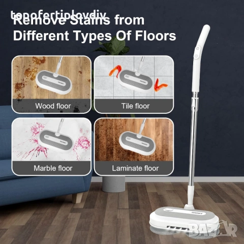 Електрически моп с батерия DEWINNER Wireless Mop,Гаранция, снимка 6 - Прахосмукачки - 53997145