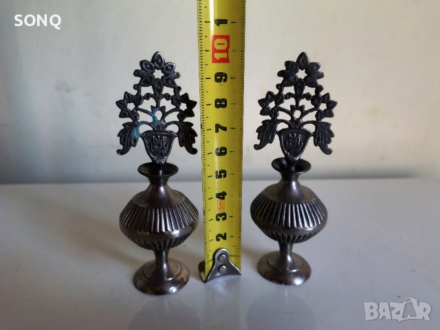 Прекрасни Стари Бронзови Шишенца За Парфюм, снимка 5 - Антикварни и старинни предмети - 52150896