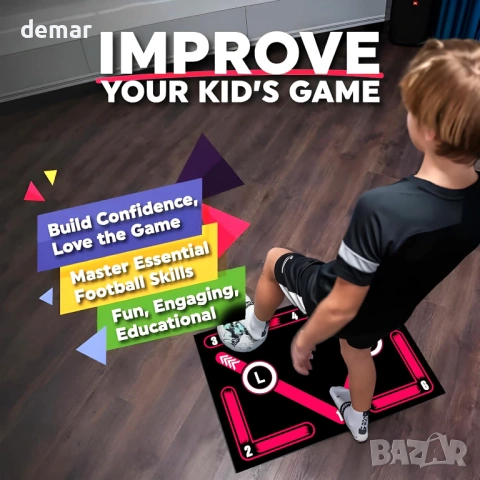 Постелка за тренировки по футбол - Soccer Mastery Skills XL Mat 90x60см, снимка 6 - Футбол - 53825632