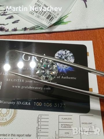 Мойсанит (диамант) 5 карата сертификат, снимка 5 - Други - 45293652