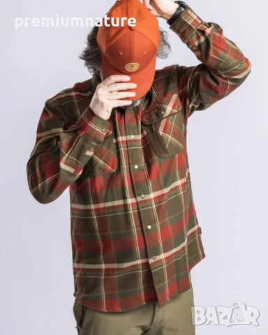 🏕️ ОФЕРТА → Pinewood / мъжка хибридна ловна риза ○, снимка 3 - Ризи - 53924926