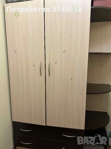 Продавам обзавеждане за единична стая легло, гардероб и ракла 