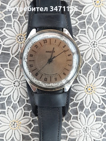 Ракета 24 часа.Механичен мъжки руски часовник, снимка 2 - Мъжки - 51127813