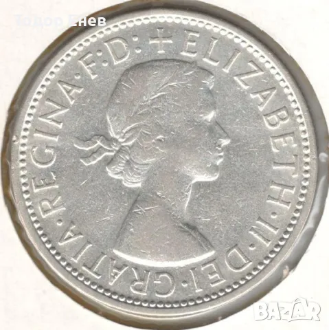 Australia-1 Florin-1960-KM# 60-Elizabeth II 1st p.-Silver, снимка 2 - Нумизматика и бонистика - 17988994