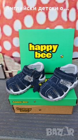 Английски детски сандали естествена кожа-Happy Bee, снимка 4 - Детски сандали и чехли - 46316828
