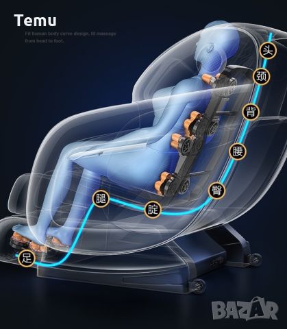 Многофункционален, професионален масажен стол с екран отчитащ всички показатели. Номинално напрежени, снимка 7 - Масажори - 45674121