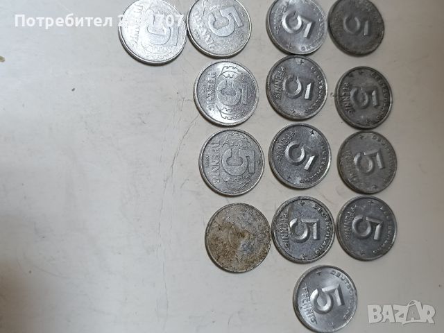 Монети 5 пфениг ГДР , снимка 2 - Нумизматика и бонистика - 45902231