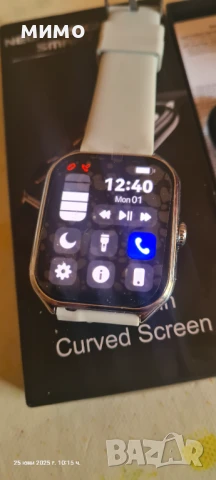 Тънък Smart watch с извит дисплей, снимка 3 - Смарт гривни - 50798187