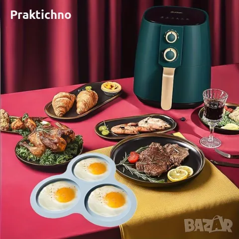 Силиконови форми за печене за фритюрник с горещ въздух (AirFryer), снимка 2 - Форми - 47649426