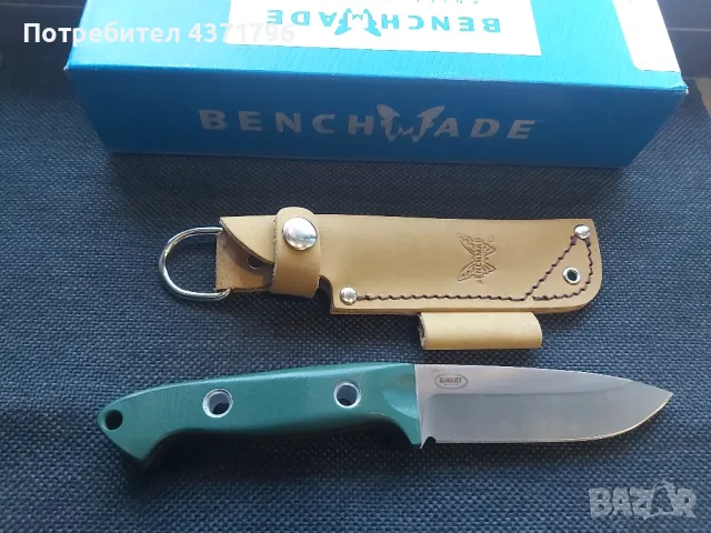 Нож Benchmade Bushcrafter с кожена кания , снимка 6 - Ножове - 49122296