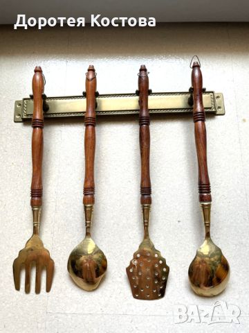 Красиви месингови прибори за готвене от Англия, снимка 8 - Антикварни и старинни предмети - 46417507