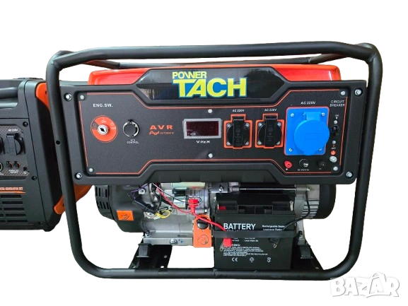 8 KW Генератори за ток агрегат за ток моноф с дисплей с ел. старт 16 Hp + ATS Табло, снимка 2 - Генератори - 53689271