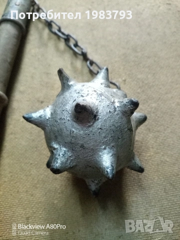 Много стар ръчно направен боздуган., снимка 3 - Бойно оръжие - 53076657