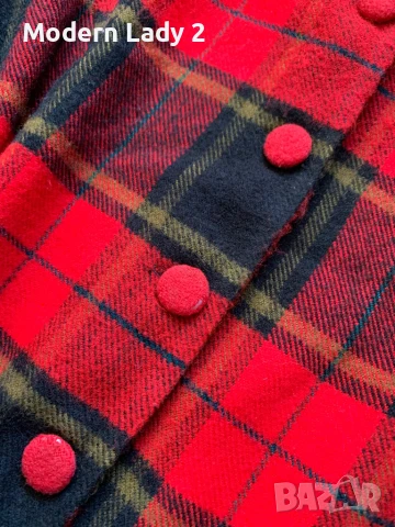Карирано червено сако, снимка 3 - Сака - 50867460