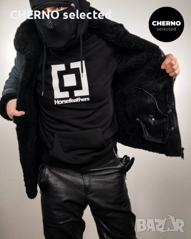 Мъжко бомбър яке от естествена агнешка кожа•кожух LEVI'S MADE & CRAFTED Shearling Bomber – M•L, снимка 10 - Якета - 53663962