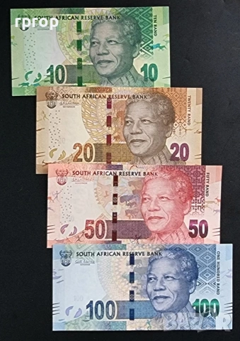 ЮАР. Южна Африка. 10, 20, 50 и 100 ранда. 2012 - 2016 година.UNC., снимка 2 - Нумизматика и бонистика - 49226650