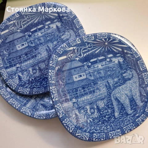 три броя колекционерски чинии за стена-Рьорстранд-Швеция, снимка 4 - Колекции - 53021034