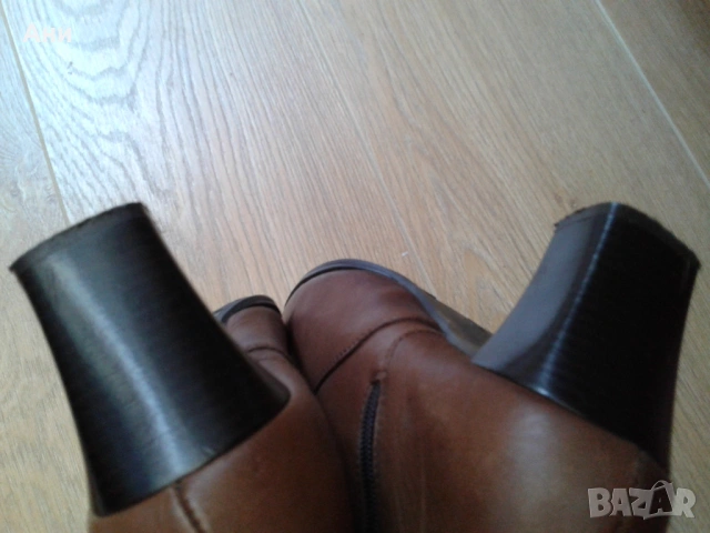 Кафяви ботуши естественна кожа., снимка 5 - Дамски ботуши - 53640425
