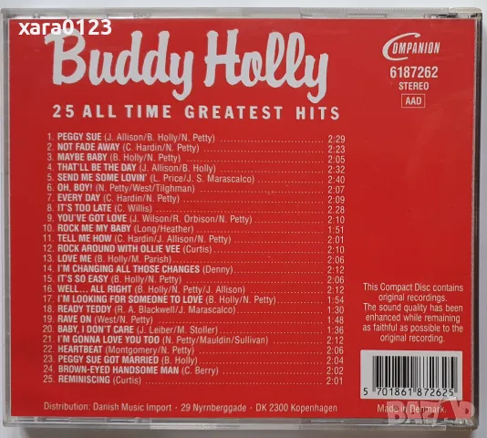 Buddy Holly – Buddy Holly 25 All Time Greatest Hits, снимка 2 - CD дискове - 48379114