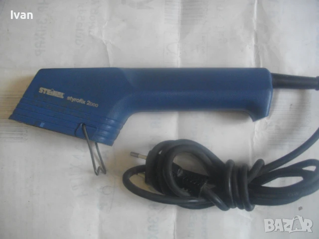 45W 50mm STEINEL STYROFIX 2000 НЕМСКИ ЕЛЕКТРИЧЕСКИ НОЖ ЗА РЯЗАНЕ НА СТИРОПОР ДЕБЕЛИНА 50мм ОТЛИЧЕН, снимка 4 - Други инструменти - 50646898