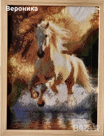 диамантен гоблен " Свободен кон", снимка 3 - Гоблени - 54200911