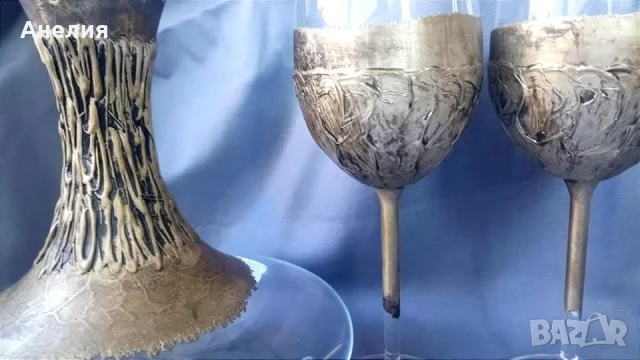Комплект ръчна изработка , снимка 8 - Чаши - 50924812
