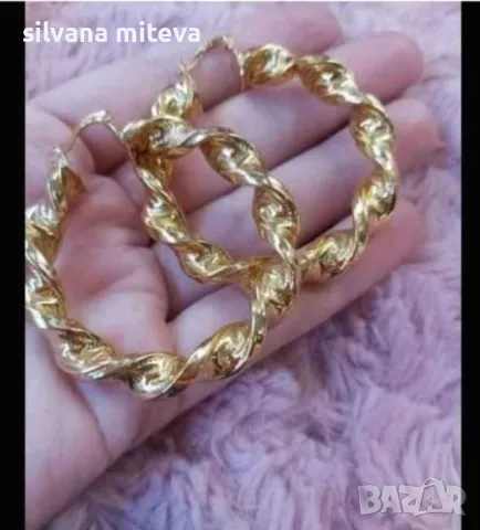 Дамски обеци халки, снимка 1