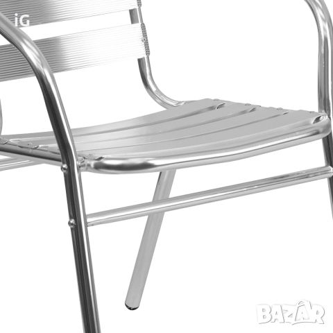 Ауминиев стол - градински стол - бистро стол за заведение, снимка 3 - Градински мебели, декорация  - 46352399